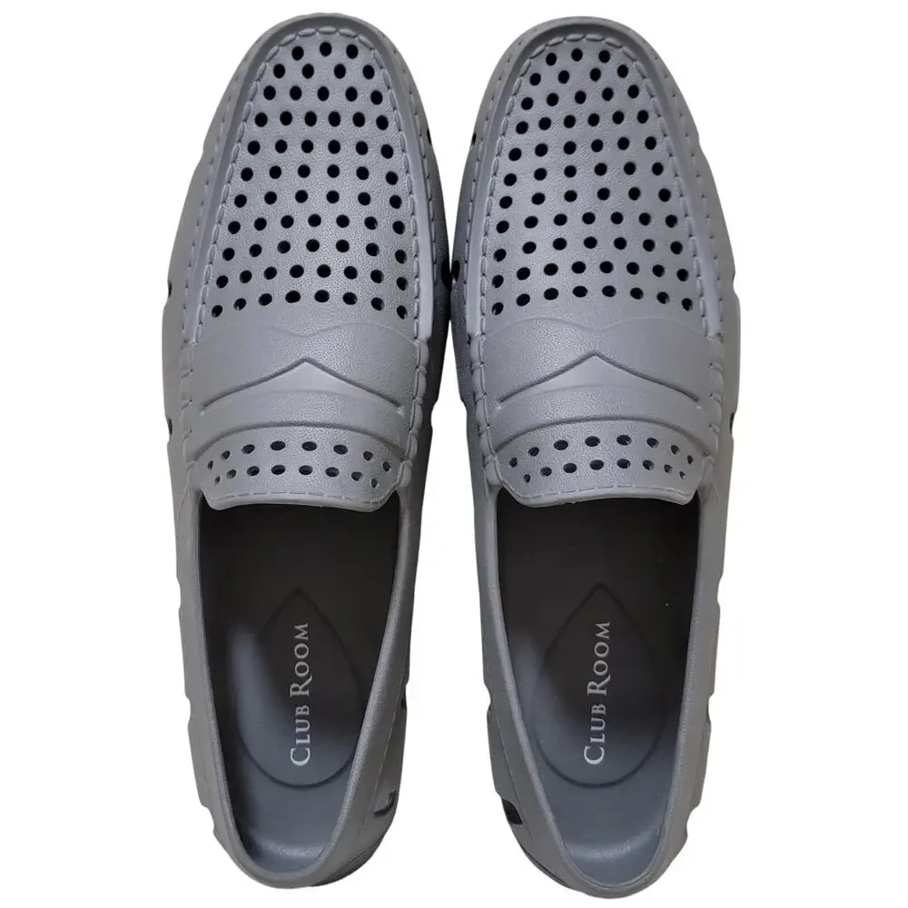 Club Room Men Atlas Slip On Perforated Driver Loafers Size US 8M Grey EVA
